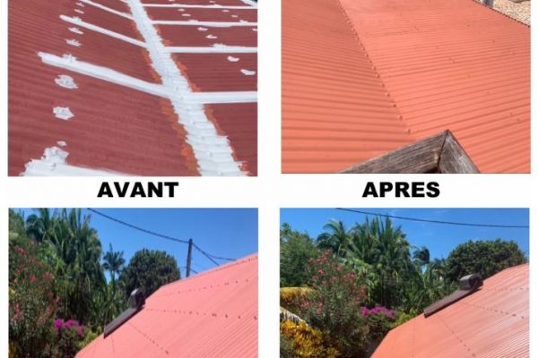 rénovation toiture nettoyage traitement de la rouille étanchéité Peinture thermique et Régulatrice de chaleur-3
